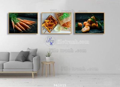 File tranh File tranh phòng ăn đồ ăn nhanh DA1015 (gốc) in vải canvas