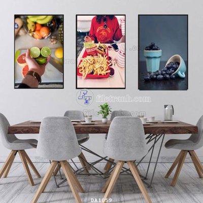 File PSD File tranh phòng ăn đồ ăn nhanh DA1059 (bản gốc) cho nhà in