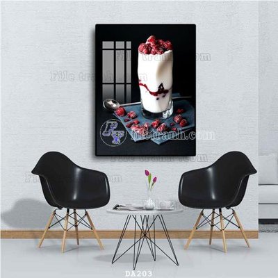 File gốc File tranh phòng ăn đồ ăn nhanh DA203 (in ấn) màu sắc trung thực