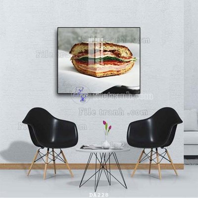 File tranh File tranh phòng ăn đồ ăn nhanh DA228 (bản gốc) in canvas
