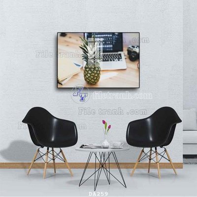 File gốc File tranh phòng ăn đồ ăn nhanh DA259 (in lụa) tranh mã đáo