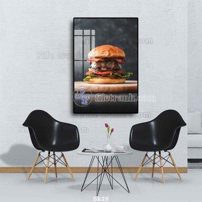 File in mica File tranh phòng ăn đồ ăn nhanh DA28 (ảnh gốc) đẹp