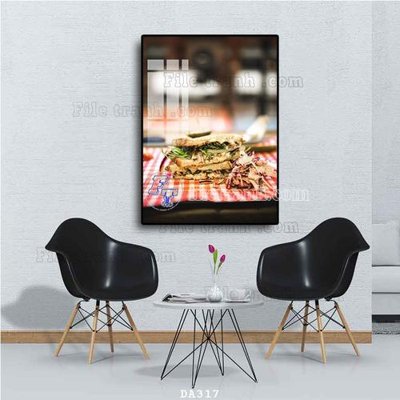 File tranh File tranh phòng ăn đồ ăn nhanh DA317 (ảnh gốc) in trần xuyên sáng