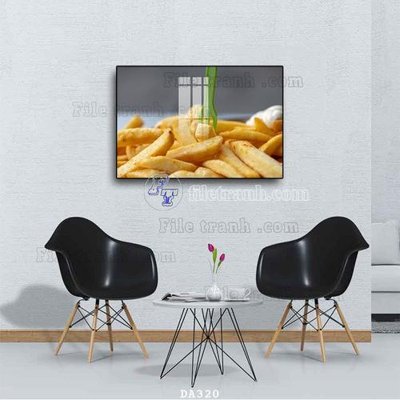 Chi tiết file tranh tráng gương File tranh phòng ăn đồ ăn nhanh DA320 (ảnh gốc)