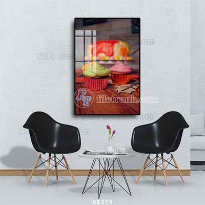 File tranh in tráng gương File tranh phòng ăn đồ ăn nhanh DA379 (siêu nét)