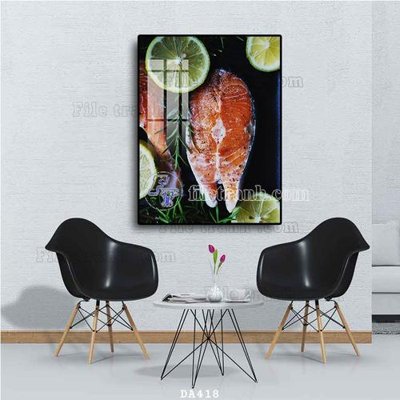 File gốc File tranh phòng ăn đồ ăn nhanh DA418 (in lụa) cao cấp