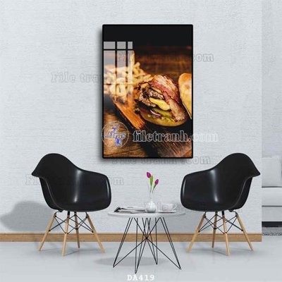 File in mica File tranh phòng ăn đồ ăn nhanh DA419 (bản gốc) sắc sảo