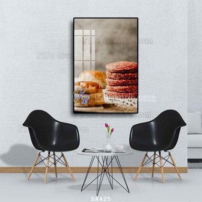 Chi tiết file ảnh File tranh phòng ăn đồ ăn nhanh DA425 sắc nét