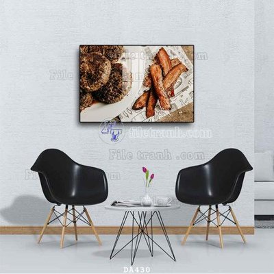 File ảnh File tranh phòng ăn đồ ăn nhanh DA430 (gốc) trang trí khách sạn