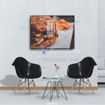 Chi tiết file tranh tráng gương File tranh phòng ăn đồ ăn nhanh DA482 (ảnh gốc)