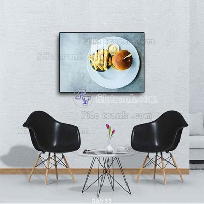 File in mica File tranh phòng ăn đồ ăn nhanh DA533 (ảnh gốc) đẹp