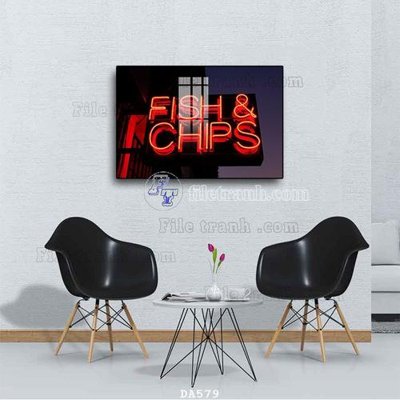 Tải file File tranh phòng ăn đồ ăn nhanh DA579 (gốc) chủ đề hoa sen