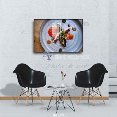 File ảnh File tranh phòng ăn đồ ăn nhanh DA623 (gốc) in decal dán tường