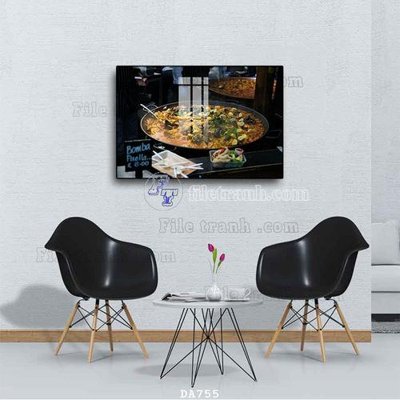 Download file gốc File tranh phòng ăn đồ ăn nhanh DA755 (in mica) 3D