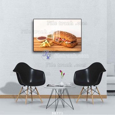 File gốc File tranh phòng ăn đồ ăn nhanh DA771 (cho in ấn) từ Filetranh.com