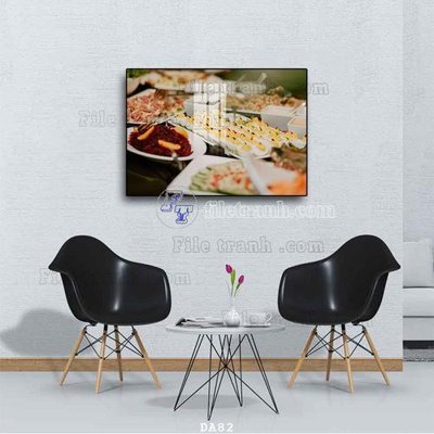 Tải file File tranh phòng ăn đồ ăn nhanh DA82 (ảnh gốc) in gạch 3D