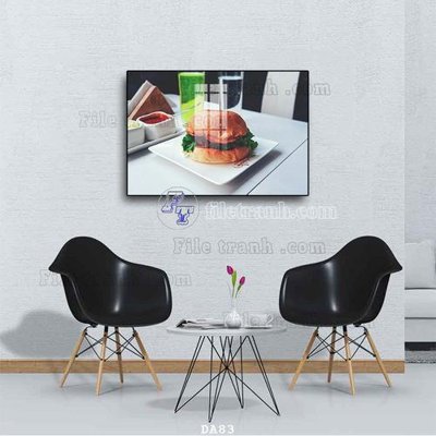 File ảnh File tranh phòng ăn đồ ăn nhanh DA83 (gốc) in standee