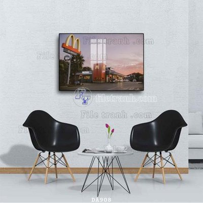 File tranh File tranh phòng ăn đồ ăn nhanh DA908 (gốc) chủ đề tĩnh vật