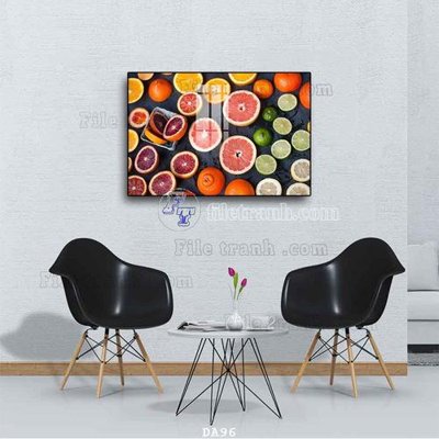 File in mica File tranh phòng ăn đồ ăn nhanh DA96 (bản gốc) làm vách ngăn