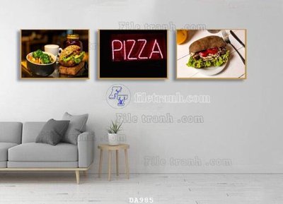 File gốc File tranh phòng ăn đồ ăn nhanh DA985 (phong cách) tối giản