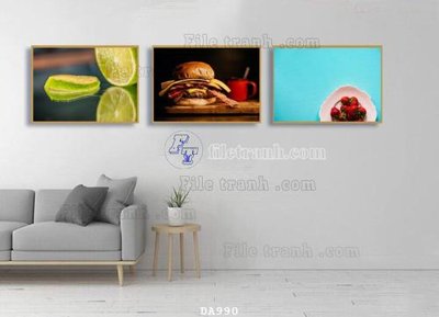 Tải file File tranh phòng ăn đồ ăn nhanh DA990 (gốc) in trên mọi chất liệu