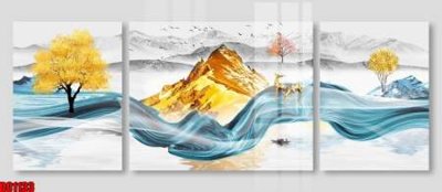 File gốc File gốc in bộ tranh decor treo tường đẹp hoa 5d DC1133 (in lụa) chi tiết cao