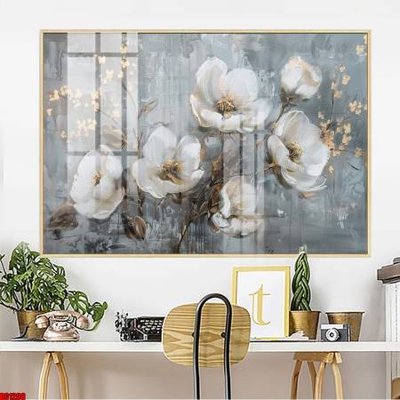 File gốc File gốc in bộ tranh decor treo tường đẹp hoa 5d DC1206 (in lụa) chi tiết cao