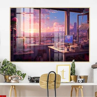 File gốc in mica File gốc in bộ tranh decor treo tường đẹp hoa 5d DC1288 chất lượng