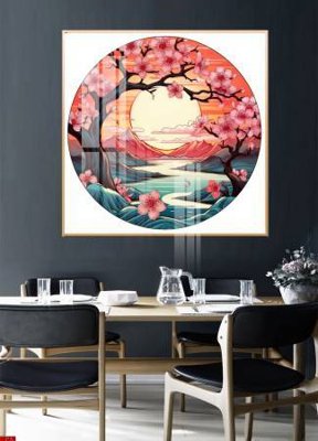 File ảnh File gốc in bộ tranh decor treo tường đẹp hoa 5d DC1375 (gốc) in decal dán tường