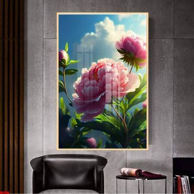 File in mica File gốc in bộ tranh decor treo tường đẹp hoa 5d DC1584 (bản gốc) làm vách ngăn