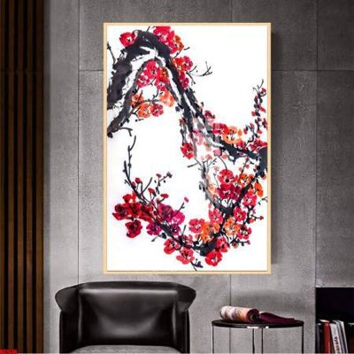 File gốc File gốc in bộ tranh decor treo tường đẹp hoa 5d DC1630 (in lụa) chi tiết cao