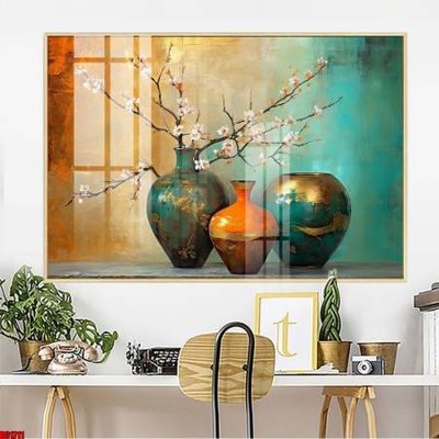 File tranh gốc File gốc in bộ tranh decor treo tường đẹp hoa 5d DC1711 chủ đề hiện đại