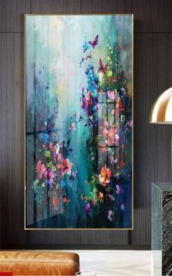 File tranh File gốc in bộ tranh decor treo tường đẹp hoa 5d DC1798 (gốc) in vải canvas