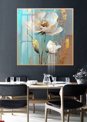 File gốc File gốc in bộ tranh decor treo tường đẹp hoa 5d DC1819 (cho in UV) siêu nét