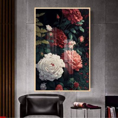 Chi tiết file tranh tráng gương File gốc in bộ tranh decor treo tường đẹp hoa 5d DC1858 (ảnh gốc)