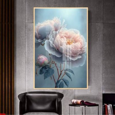 File tranh File gốc in bộ tranh decor treo tường đẹp hoa 5d DC1883 (bản gốc) in lụa 3D