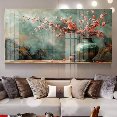 File tranh File gốc in bộ tranh decor treo tường đẹp hoa 5d DC1892 (gốc) in vải canvas