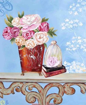 Download file gốc Tranh bình hoa DC18 (in lụa) tranh 3D