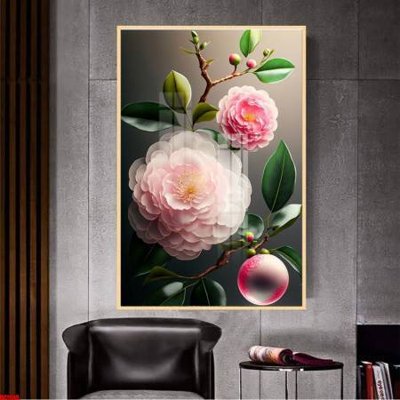 Ảnh gốc File gốc in bộ tranh decor treo tường đẹp hoa 5d DC1995 (độ nét cao) in tráng gương