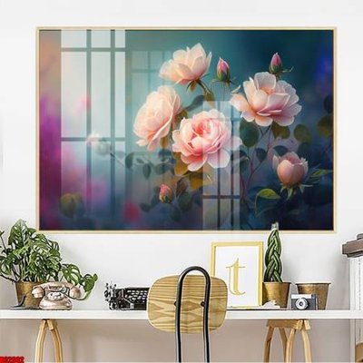 File PSD File gốc in bộ tranh decor treo tường đẹp hoa 5d DC2002 (nguyên gốc) chất lượng cao