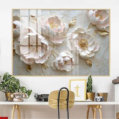 Ảnh gốc File gốc in bộ tranh decor treo tường đẹp hoa 5d DC2085 (nét căng) in mica