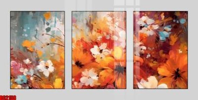 Tải file tranh gốc File gốc in bộ tranh decor treo tường đẹp hoa 5d DC2158 chất lượng cao