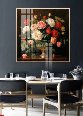 Tải file gốc in lụa File gốc in bộ tranh decor treo tường đẹp hoa 5d DC2182 siêu nét