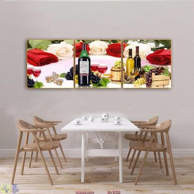 File gốc Tranh bếp chai rượu DC22 (trang trí) cho phòng khách