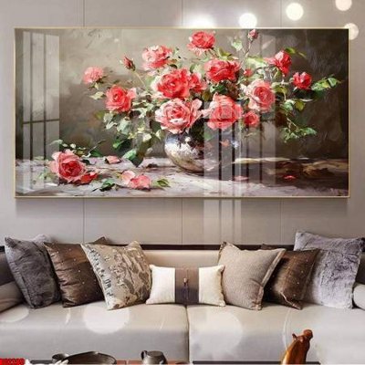 File gốc in ấn File gốc in bộ tranh decor treo tường đẹp hoa 5d DC2209 chất lượng vượt trội
