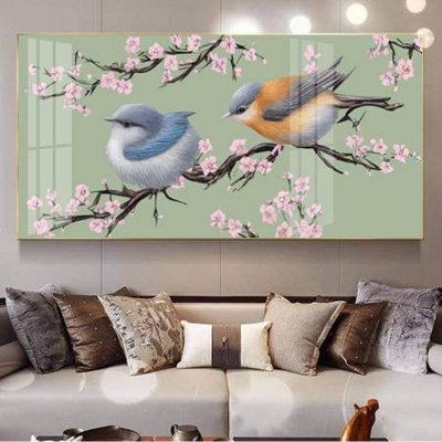 File tranh File gốc in bộ tranh decor treo tường đẹp hoa 5d DC2509 (bản gốc) in canvas