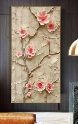 File tranh File gốc in bộ tranh decor treo tường đẹp hoa 5d DC2641 (gốc) phong cách tối giản