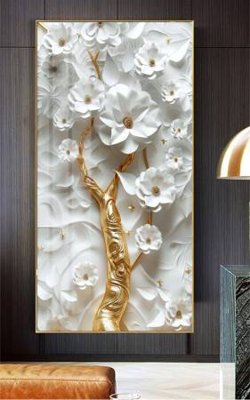 File in mica File gốc in bộ tranh decor treo tường đẹp hoa 5d DC2675 (bản gốc) sắc sảo