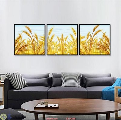 File tranh Tranh cỏ lau vàng DC288 (bản gốc) treo quán cafe