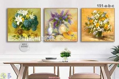 Tải file Tranh bộ ba bình hoa DC295 (gốc) làm file tranh quảng cáo